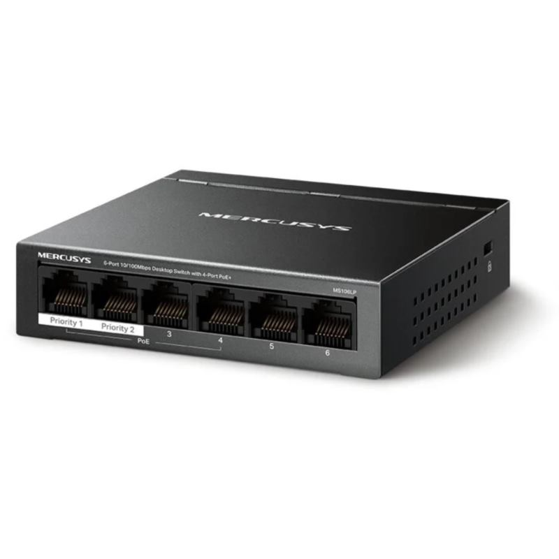 MERCUSYS MS106LP, 6-Port 100 Mbps Desktop Switch